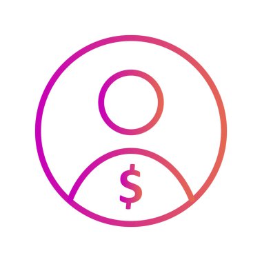 Soyut arkaplanda izole edilmiş hesap simgesi