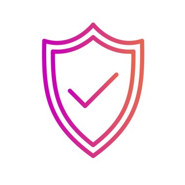 Kalkan simgesi soyut arkaplanda izole edildi