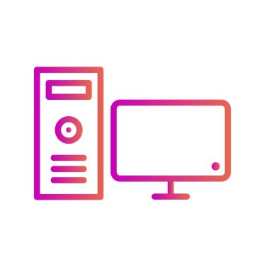 Bilgisayar Simgesi Soyut Arkaplanda İzole Edildi