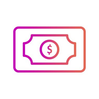 Para birimi Not simgesi soyut arkaplanda izole edildi