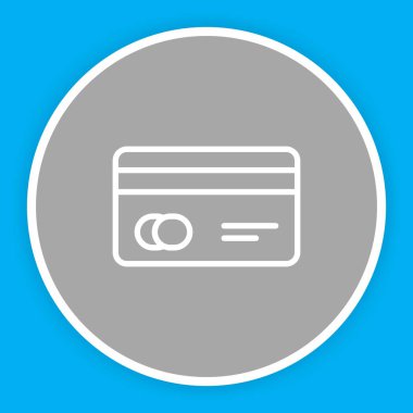 Soyut arkaplanda kredi kartı simgesi izole edildi