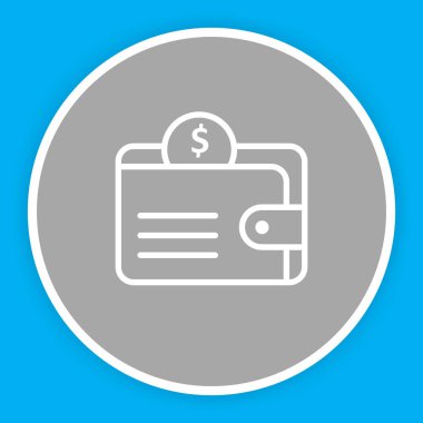 Soyut arkaplanda cüzdan simgesi izole edildi