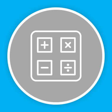 Soyut arkaplanda hesaplayıcı simgesi izole edildi