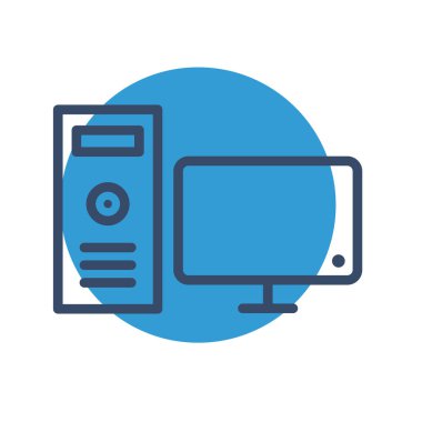 Bilgisayar Simgesi Soyut Arkaplanda İzole Edildi