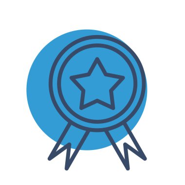 Ödül simgesi soyut arkaplanda izole edildi