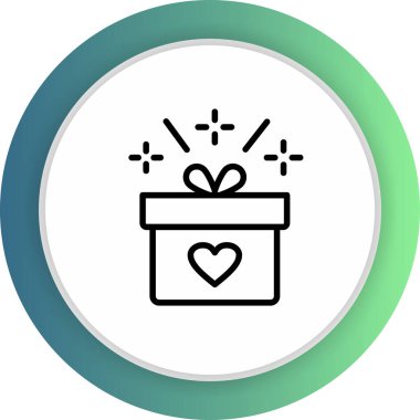 Hediye simgesi soyut arkaplanda izole edildi