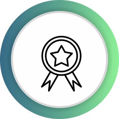 Ödül simgesi soyut arkaplanda izole edildi