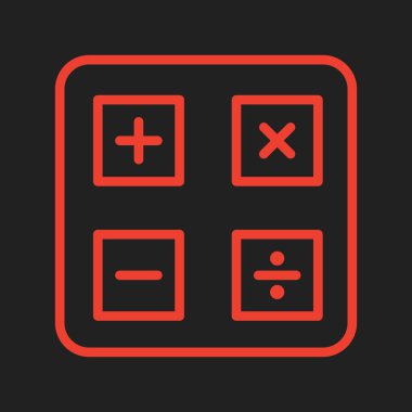 Soyut arkaplanda hesaplayıcı simgesi izole edildi