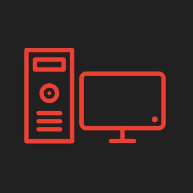 Bilgisayar Simgesi Soyut Arkaplanda İzole Edildi