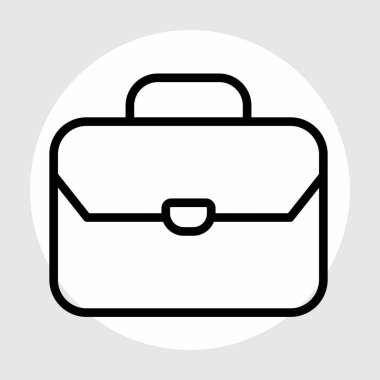 Evrak çantası simgesi soyut arkaplanda izole edildi