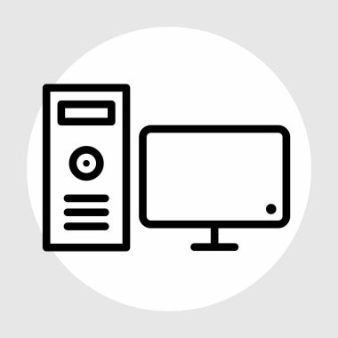 Bilgisayar Simgesi Soyut Arkaplanda İzole Edildi