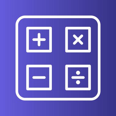 Soyut arkaplanda hesaplayıcı simgesi izole edildi