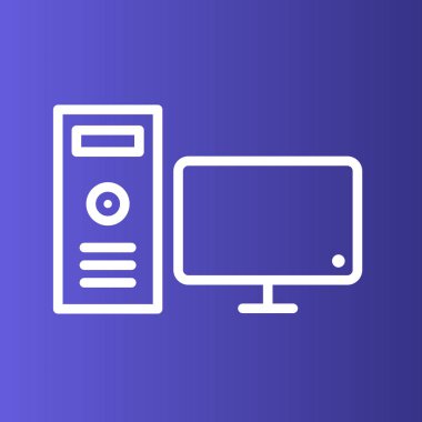 Bilgisayar Simgesi Soyut Arkaplanda İzole Edildi