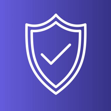 Kalkan simgesi soyut arkaplanda izole edildi