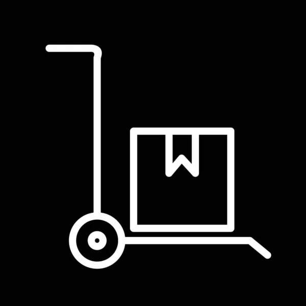 Trolley pictogram geïsoleerd op abstracte achtergrond — Stockvector