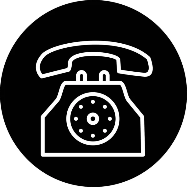 Ícone de telefone isolado em fundo abstrato — Vetor de Stock