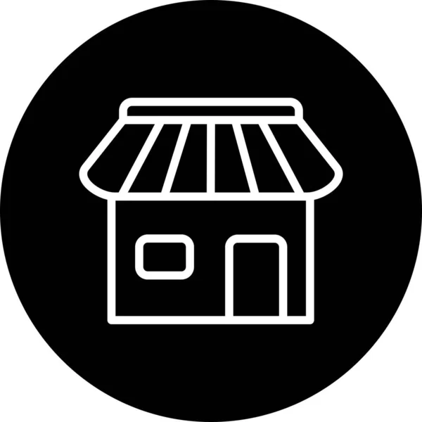 Shop ikon isolerad på abstrakt bakgrund — Stock vektor