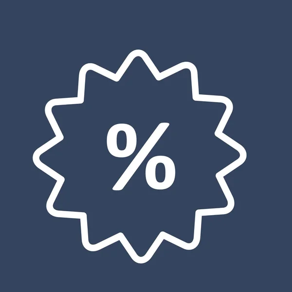 Percentage icon isolated on abstract background — Stock Vector