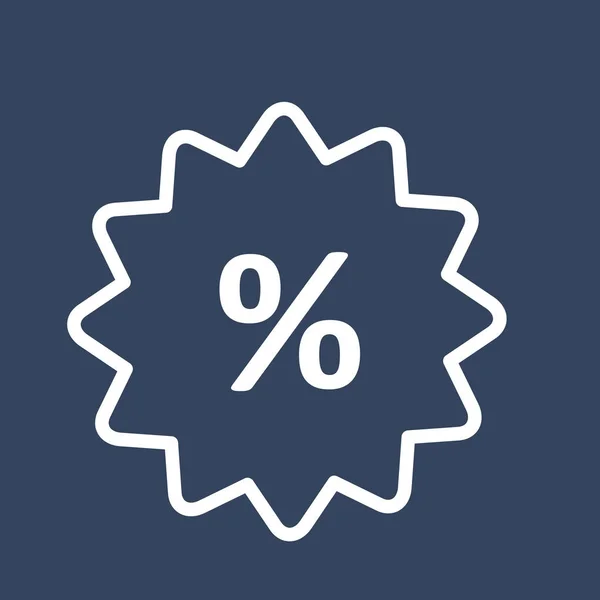 Ícone percentual isolado em fundo abstrato —  Vetores de Stock