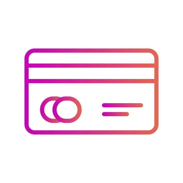 Ícone de cartão de crédito isolado em fundo abstrato — Vetor de Stock