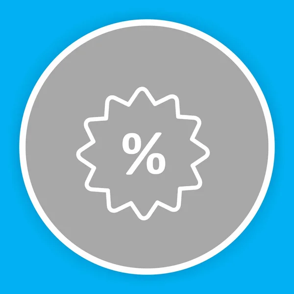 Icono de porcentaje aislado sobre fondo abstracto — Vector de stock