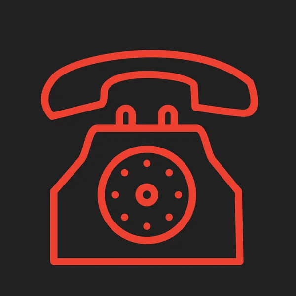 Telefon-Ikone isoliert auf abstraktem Hintergrund — Stockvektor