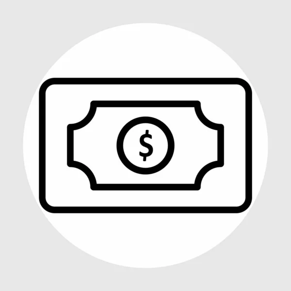 Valuta Opmerking pictogram geïsoleerd op abstracte achtergrond — Stockvector