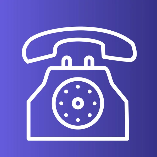 Telefon-Ikone isoliert auf abstraktem Hintergrund — Stockvektor