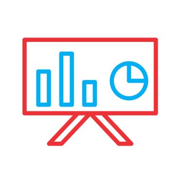 Soyut arkaplanda sunum simgesi izole edildi