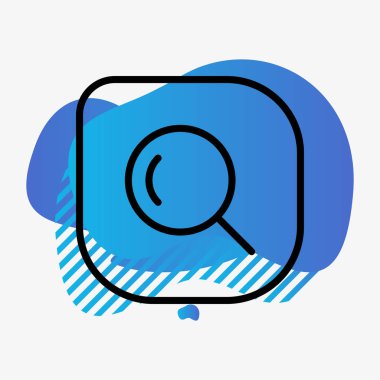 Soyut arkaplanda arama simgesi izole edildi