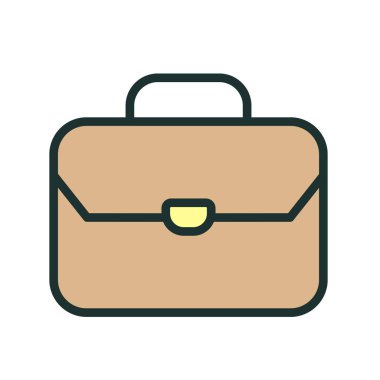 Evrak çantası simgesi soyut arkaplanda izole edildi