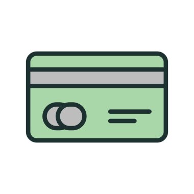 Soyut arkaplanda kredi kartı simgesi izole edildi