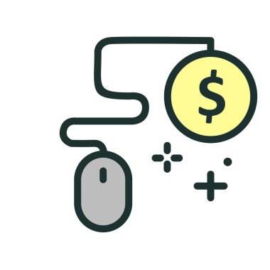 Fare Alışveriş simgesi soyut arkaplanda izole edildi