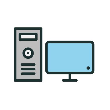 Bilgisayar Simgesi Soyut Arkaplanda İzole Edildi