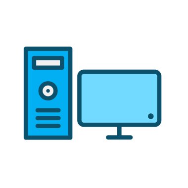 Bilgisayar Simgesi Soyut Arkaplanda İzole Edildi