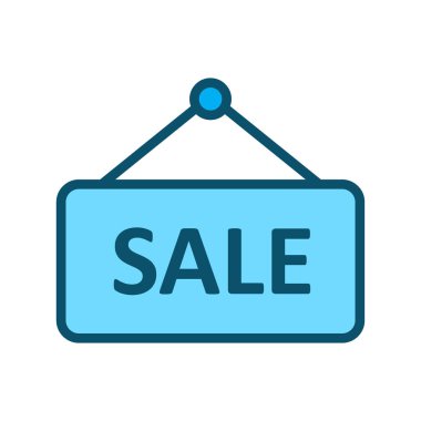 Satış simgesi soyut arkaplanda izole edildi