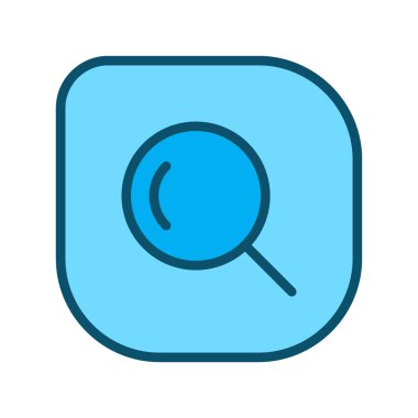 Soyut arkaplanda arama simgesi izole edildi