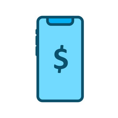  Çevrimiçi Alışveriş simgesi soyut arkaplanda izole edildi