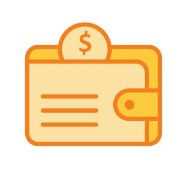 Soyut arkaplanda cüzdan simgesi izole edildi