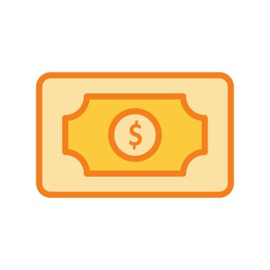 Para birimi Not simgesi soyut arkaplanda izole edildi