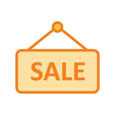 Satış simgesi soyut arkaplanda izole edildi