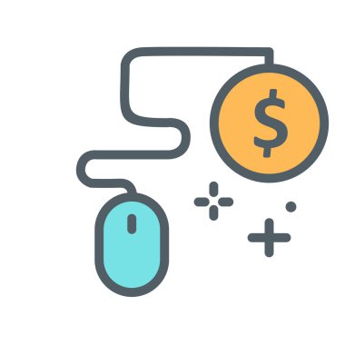 Fare Alışveriş simgesi soyut arkaplanda izole edildi