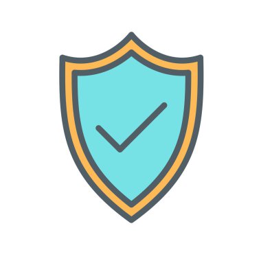 Kalkan simgesi soyut arkaplanda izole edildi