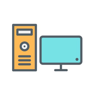 Bilgisayar Simgesi Soyut Arkaplanda İzole Edildi