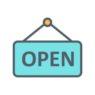 Soyut arkaplanda izole edilmiş simgeyi aç