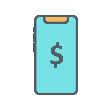  Çevrimiçi Alışveriş simgesi soyut arkaplanda izole edildi