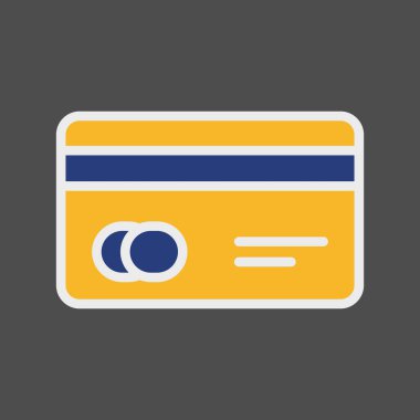 Soyut arkaplanda kredi kartı simgesi izole edildi