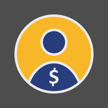 Soyut arkaplanda izole edilmiş hesap simgesi