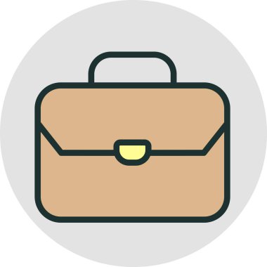 Evrak çantası simgesi soyut arkaplanda izole edildi