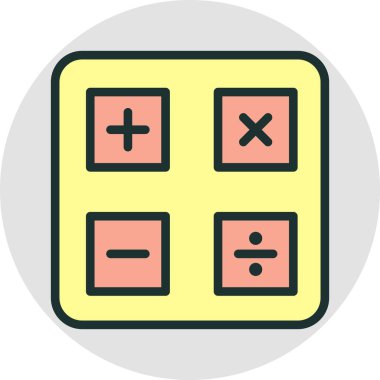 Soyut arkaplanda hesaplayıcı simgesi izole edildi